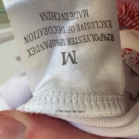 NWOT Marie Nicole 3T Girls Red and White Striped Bikini Bottom with Ruffles - Picture 4 of 4